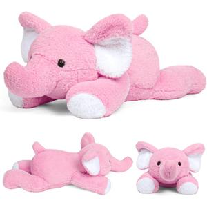 5lbs 24 in Elephant Weighted Stuffed Animals, Weighted Stuffed Animal,Plushies Gifts for Kids and Adults(Pink)