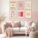 6pcs Mental Health Posters,Wall Art with Inspirational and Motivational Quotes - Ideal for Office Workers',Therapists',School Counselors' Offices and Home Study Rooms to Relieve Anxiety and Promote Positivity,Unframed.(8*10)