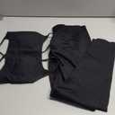 SUUKSESS Women Seamless Workout Sets Strappy Sports Bra High Waist Booty Leggings Outfits (4-6, #2 Black)