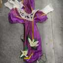 6ft Easter Inflatable Cross Decor - "He Is Risen" With Lilies