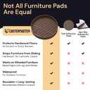 CasterMaster Chair Leg Floor Protectors & Furniture Sliders - 2 Inch, Round Brown, 4 pcs Non Slip Furniture Pads for Hardwood Floors, Noise Reduction Rubber Grippers, Couch Stoppers, Feet Coasters