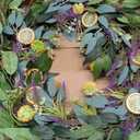 32 Inches Large Fall Wreath for Front Door, Artificial Eucalyptus Wreath