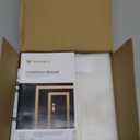 Zinc Alloy Heavy Duty Privacy Gold Door Knobs, 1 Pack Anti-Slip Modern Door Knobs Interior Rectangle, Door Knob with Lock for Bedroom, Bathroom