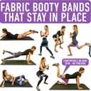 Resistance Bands for Working Out with Workout Bands Guide. 4 Booty Bands for Women Men Fabric Elastic Bands for Exercise Bands Resistance Bands for Legs Bands for Working Out Hip Thigh Glute Bands Set