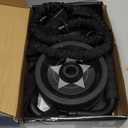 Ab Rollers Wheel Kit, Exercise Wheel Core Strength Training Abdominal Roller Set with Push Up Bars, Resistance Bands, Knee Mat Home Gym Fitness Equipment for Abs Workout (Black)