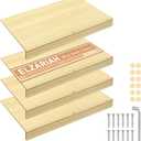 Wire Shelf Covers, 4Pcs Wire Rack Covers for Pantry, Wood Pantry Shelf Cover for Wire Shelving Closet Kitchen Bathroom (24" Wx16 Dx2.6 H)