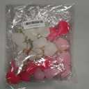 24 Velvet Heart Ornaments - Red & Pink Heart Shaped Baubles for Valentine's Day, Wedding Anniversary & Party Decor, Red,pink,white