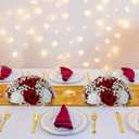 BLOSMON Fake Flowers Ball Wedding Centerpieces 2 Pcs Crimson Rose Babys Breath Artificial Flowers Center Pieces Decoration for Table Silk Kissing Floral Bouquet Arrangements for Home Party DIY Decor