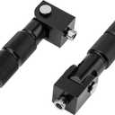 Windance 8mm M8 Passenger Foot Supports Pedals, 90 Degree Foldable Anti-Skid Foot Peg for Motorcycle Scooters Bicycle Electric Bike (Black)