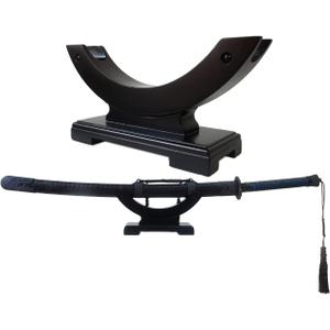Solid Wood One-Layer Desktop Samurai Sword Hanger Display Holder, for Katana, Wakizashi, Tanto Sword Weapon Rack