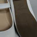 PANDANINJIA Sarena Girls Dress Shoes Rhinestone Flower Girl Ballerina Ballet Flats Mary Jane Wedding Party School Shoes for Toddler Little Kid Big Kid (White Pu, 2 M US Little Kid)