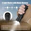E25 LED Flashlight, 500 Lumen Small Compact Bright EDC Pocket Flashlights with High/Low/SOS Light Modes, IPX6 Waterproof, for Outdoor Camping Searching Emergency