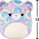 Squishmallows Original 12in Jonessa The Purple Psychedelic Tie-Dye Bear  Official Jazwares Plush (Medium-Sized)