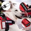 Oudain 2 Pcs Service Dog ID Holder Identification Service Dog Clip on Badge Holder Display Your Doggy Zippered Pouch Carry Small Items Clip on Badge Pocket with Card Slot
