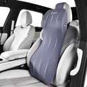 FLORICH Integrated Car Seat Lumbar Support Pillow & Car Neck Pillow Memory Foam Back Cushion for Driving Car Seat Back Support Pillow for Car Seats Driver Back Neck Sciatica Pain Relief Cushion, Blue