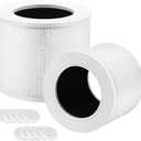 2-Pack of Core Mini Filter Replacement Compatible with LEVOIT Core Mini Air Purifier, 3-in-1 Upgraded Filtration Core Mini-P Replacement Filter with Activated Carbon, Compared to Part # Core Mini-RF