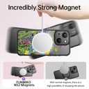 FUNMIKO for iPhone 15 Plus Case Wireless Charging & Military-Grade Protection - Cute Floral Design for Women Girls, Non-Slip Matte Cover with Shockproof Corners - Clusters of Wildflowers