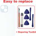 Back Glass Replacement for iPhone 15 Rear Back Glass Replacement Compatible with iPhone 15 6.1 Inches with Reparing Toolkit and Pre-Installed Adhesive(Blue)