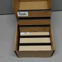 Samples 4-Pack 6" x 4.7" Wood Slat Acoustic Panels - Include Black, Walnut, Oak, Teak (Multicolor)