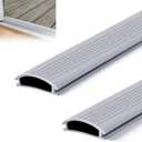 2PCS 36 Inch Vinyl Replacement Insert for Adjustable Height Aluminum Thresholds, with Seals 1-5/16 x 3/8 Inch Gray Flexible Door Threshold Strip for Exterior/Front Door Weather Stripping