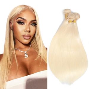Blonde Bundles Human Hair 613 Straight Bundles 12 14 16 inch 300g 10A Unprocessed Peruvian Virgin Hair 3 Bundle 613 Blonde Color