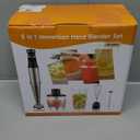 Immersion Blender Handheld Corded Hand Blenders Set 1100W, Trigger Variable Speed 5 in 1 Stick Emulsifier with Chopper, Whisk and Frother for Soup, Baby Food and Smoothies