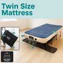 SereneLife EZ Bed Air Mattress with Frame and Rolling Case, Self-Inflating Airbed with Built in Pump for Travel and Hosting, Twin