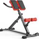 MERACH Roman Chair Back Extension, Adjustable Weight Bench, Home Gym Sit Up Bench for Glutes & Ab Workouts, Back Extension Machine, Hyperextension Roman Chair for Lower Back Pain Relief, Pro