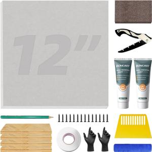 Drywall Repair Kit,Drywall Repair Panel 12 x12,Drywall Patch Kit Large Hole,Sheetrock Repair Kit,Wall Surface Large Hole Fill Quick and Easy Solution