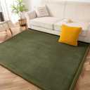 MAXYOYO Baby Play Mat, 1.2" Thick Memory Foam Soft Padded Carpet with Non-Slip Backing, 3x5 ft Japanese Tatami Rug Living Room for Kids, Toddler, Children, Nusery(Olive Green)