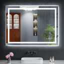 40"x30" LED Bathroom Mirror with Lights, Backlit + Front Lit with CRI>90, Lighted Mirror for Bathroom, Anti-Fog, Dimmable Brightness, 3 Colors, Memory Function, Shatterproof Tempered Glass