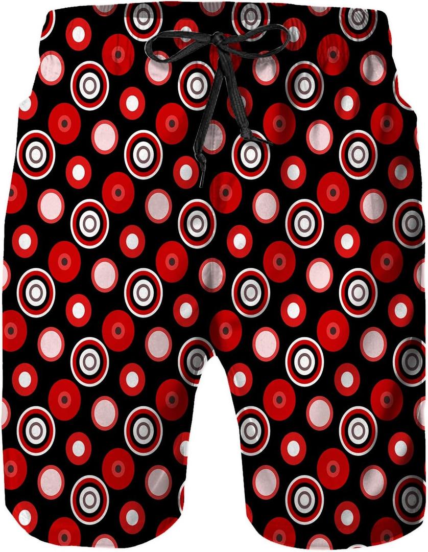 Mens Swim Trunks with Mesh Lining,Quick Dry Big Tall Board Shorts Swimsuit Beach Pants Swimwear Bathing Suits