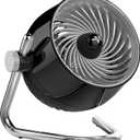 Vornado Pivot3 Compact Air Circulator Fan with Pivoting Axis, 3 Speed Settings, Removable Grill for Cleaning, Perfect for Home, Office, Dorm Use, Black, Medium
