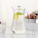 SOUJOY 2 Pack Plastic Pitcher, 68Oz Clear Iced Water Jug with Lid and Handle, Heat Resistant BPA-Free Tea Pitcher for Lemonade, Juice, Milk, Cold or Hot Beverage