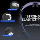 KAPVOE Polarized Cycling Glasses with 3 Interchangeable Lenses, MTB Biking Baseball Golf Sports Sunglasses for Men Women (Black Red)