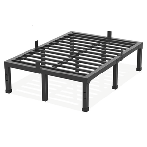 14 Inch Queen Size Bed Frame,3500 lbs Heavy Duty Metal Platform, Mattress Foundation with Steel Slat Support/No Box Spring Needed/Noise Free/Non-Slip/Easy Assembly