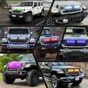 6PCS Grill Lights Fit for Jeep Wrangler 2024 2025, APP Control 8 Lighting Modes Front Bumper Grille Light Daytime Running Light (RGB)
