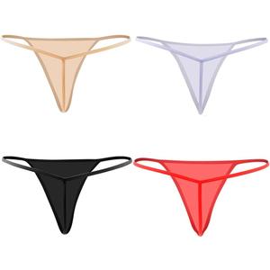 Closecret Cotton G-string, Women Panties Simple Thongs Lightweight Multi-Pack G-string&T-back, Size L/X
