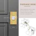 Passage Glass Door Knobs Interior Satin Brass Gold Crystal Door Knobs for Hall/Closet