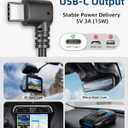Dash Cam Hardwire Kit USB C Acc Power Cable with 24H Parking Mode & Low Voltage Protection, Compatible with Redtiger, Wolfbox, Vanture, Viofo, Rove, TERUNSOUL and Most Dash Cameras, 4 Fuse Tap Sets