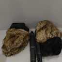 Geyoga 2 Pcs Ice Scraper Retractable with Glove Set Faux Fur Car Windshield Scraper Mitt Retractable Snow Remover Quickly Ice for Removing Snow Glove Set for Keeping Warm(Black)