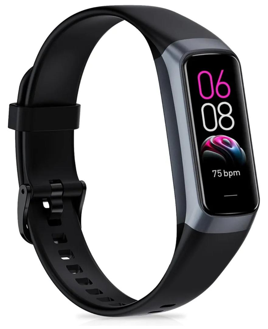 Fitness Tracker with 24/7Heart Rate, Blood Pressure, Sleep Tracking, Calorie, Activity Tracker with 1.1" AMOLED Color Screen, Waterproof Step Tracker for Android iPhones Women Men