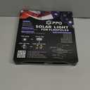 PPQ Flag Pole Light Solar Powered, 29 LED Extra Bright Silver Flagpole Light for 15-30 Ft Poles, Waterproof Lighting on Outdoor Pole Top, Long Hour Dusk to Dawn Auto On/Off