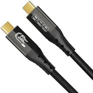 ZIKNYDO USB 4 for Thunderbolt 5 Cable, USB C 80Gbps Data Transfer, 120Gbps Bandwidth for 16K/Dual 8K Displays, PD3.1 240W Charging-1.6FT/0.5m, for Thunderbolt 4, SSD, MacBook M4 Pro/Max, Docking, eGPU