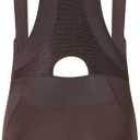 Cycling Bib Shorts for Men - Road Bike Bicycle Breathable Padded Riding Tights (Brown, L)