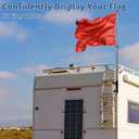 RV Ladder Flag Pole Mount, RV Flag Holder Compatible with 1'' to 1.7'' Poles for Travel TrailerBlack