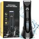 Suttik Manscape Body & Pubic Hair Trimmer for Men, Groin & Ball Trimmer Men, Electric Razor Mens Grooming Kit, Body Groomer Ball Shaver for Smooth Wet/Dry Shaving, Led Light