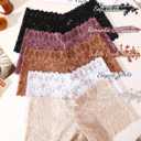 READY TO LOVE Sexy Women's Underwear Lace Shorts V Waist Breathable Cheeky Panties Boyshorts Underwear Women 5 Pack (XXL)
