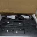 VIMBER Side Table with Charging Station, Set of 2 End Tables with USB Port and Outlets, Nightstands with 2-Tier Storage Shelves, Sofa Table for Small Space, Living Room, Bedroom Black 102B2