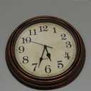 HYLANDA Wall Clock, 12 Inch Silent Non Ticking Battery Operated Clocks, Decorative for Living Room, Bedrooms, Kitchen (Bronze)